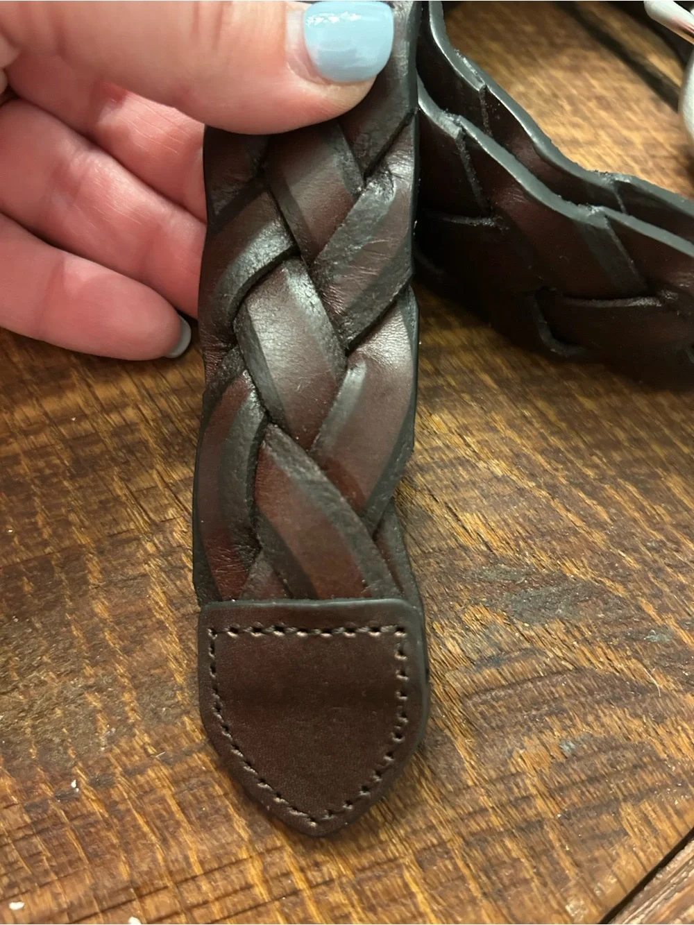 Johnston & Murphy braided leather belts. Men’s size 36